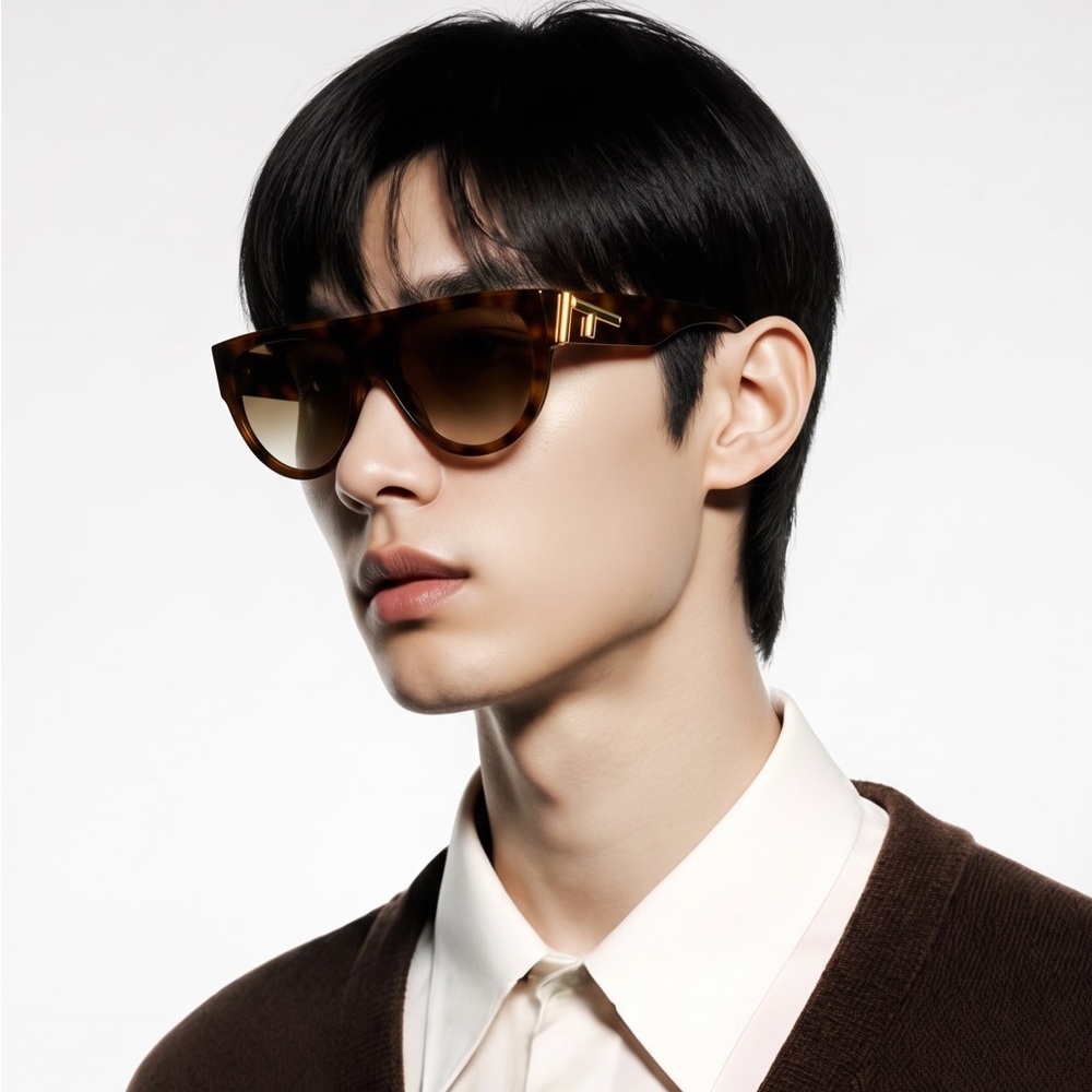 Fendi New Authentic Tortoiseshell Men’s Sunglasses - Brown Gradient Lenses